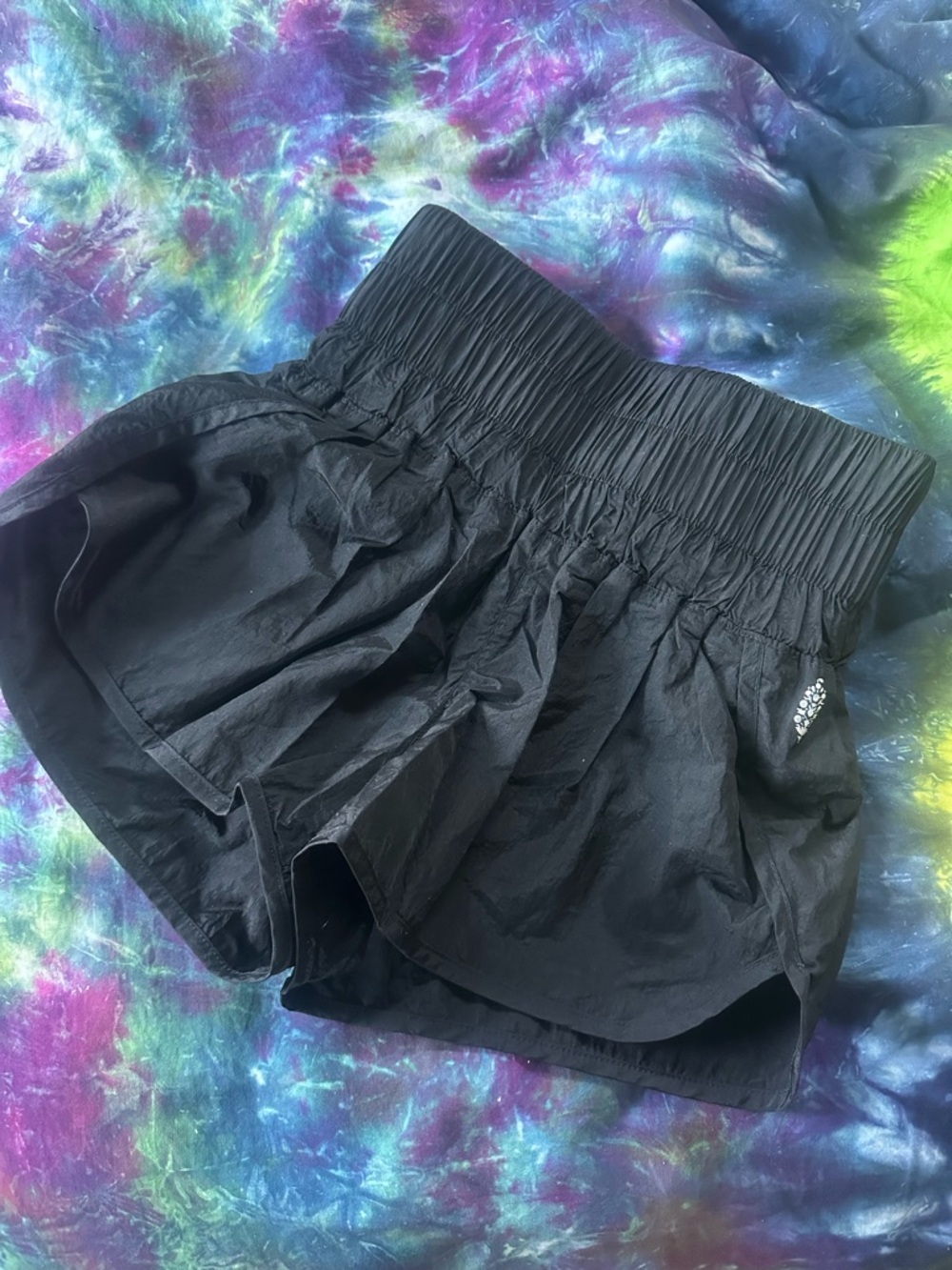 Free people black running shorts
